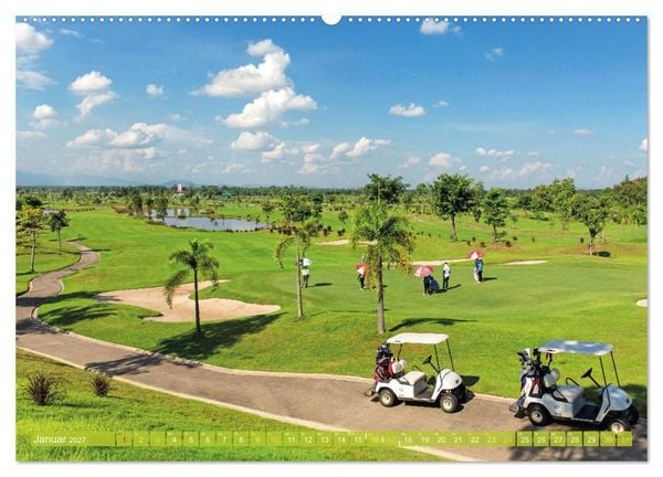 Produktbild: Golfparadiese der Welt (Wandkalender 2027 DIN A2 quer), CALVENDO Monatskalender