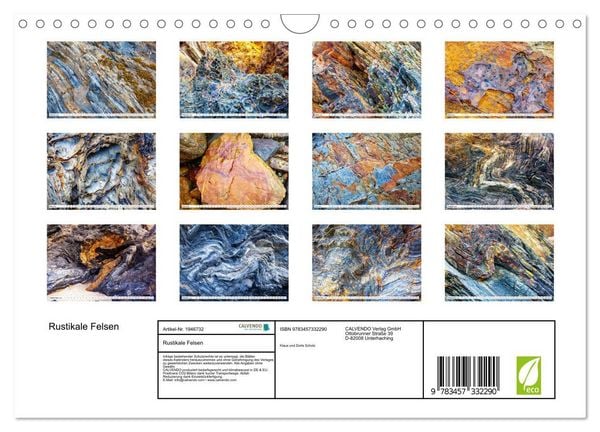Produktbild: Rustikale Felsen (Wandkalender 2026 DIN A4 quer), CALVENDO Monatskalender