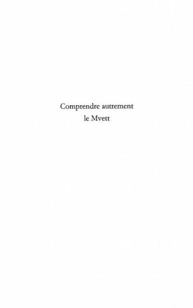 Produktbild: Comprendre autrement le mvett