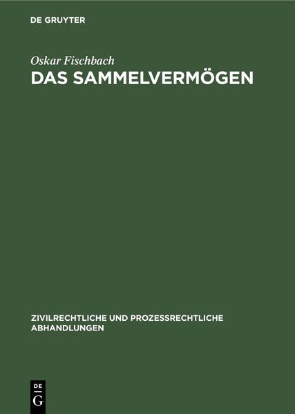 Produktbild: Das Sammelverm&ouml;gen