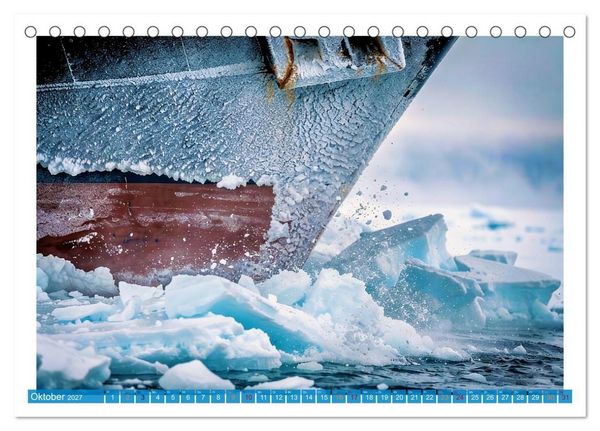 Produktbild: Eisbrecher in der Arktis (Tischkalender 2027 DIN A5 quer), CALVENDO Monatskalender