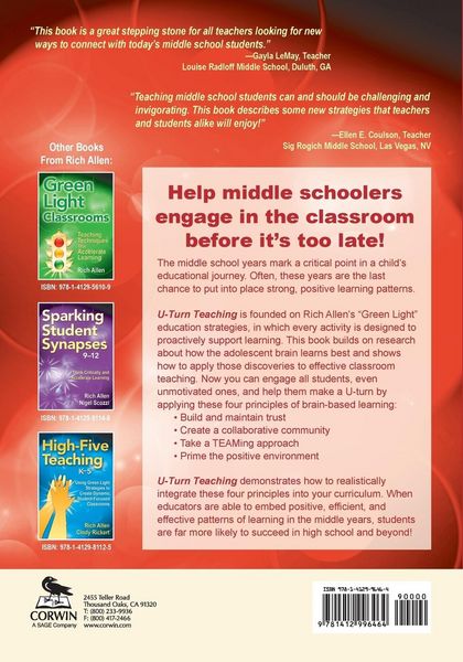 Produktbild: U-Turn TeachingStrategies to Accelerate Learning and Transform Middle School Achievement