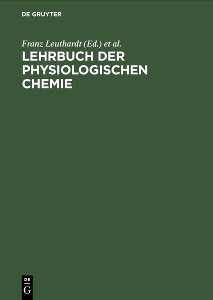 Produktbild: Lehrbuch der physiologischen Chemie