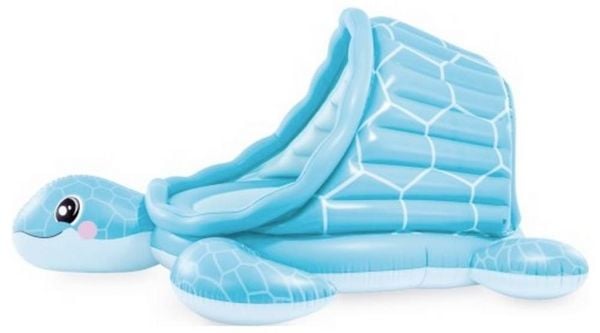Produktbild: Das Intex &bdquo;Schildkr&ouml;tenhaus Playland&ldquo; bietet mit gro&szlig;em Platz und Sonnendach jede Menge Wasserspa&szlig; f&uuml;r Kinder ab 2 Jahren.