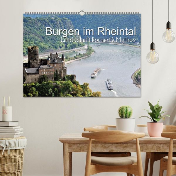 Produktbild: Burgen im Rheintal - Landschaft, Romantik, legend (Wandkalender 2026 DIN A2 quer), CALVENDO Monatskalender