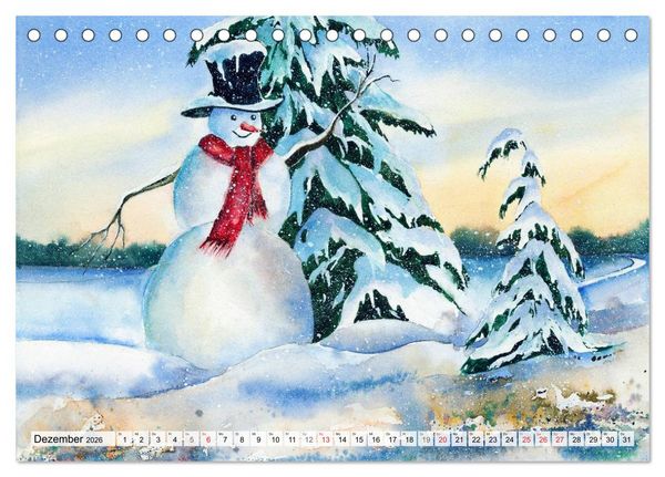 Produktbild: Jahreszeiten Aquarelle (Tischkalender 2026 DIN A5 quer), CALVENDO Monatskalender