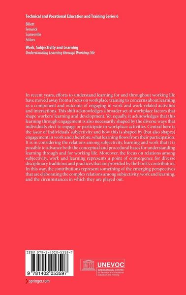 Produktbild: Work, Subjectivity and Learning