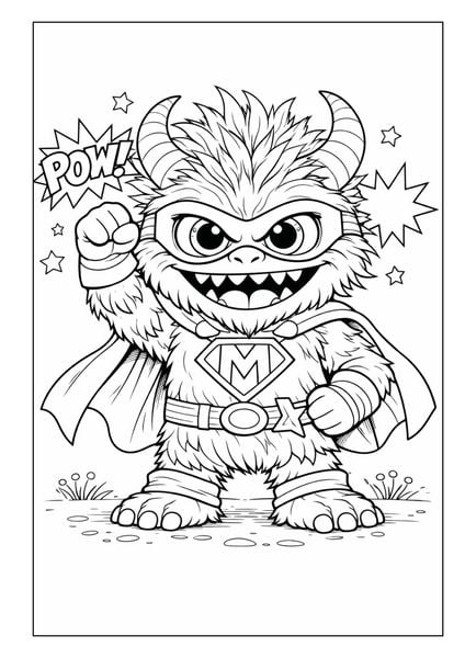 Produktbild: Monster Malbuch f&uuml;r Kinder ab 6 Jahren mit 50 sch&ouml;nen Ausmalmotiven