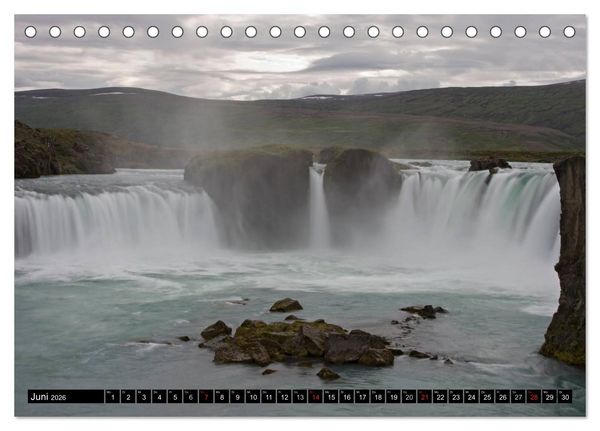 Produktbild: Wasserf&auml;lle Islands (Tischkalender 2026 DIN A5 quer), CALVENDO Monatskalender