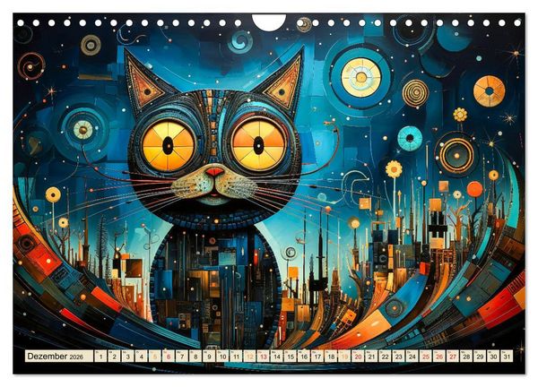 Produktbild: Katzen - die Nacht erwacht (Wandkalender 2026 DIN A4 quer), CALVENDO Monatskalender