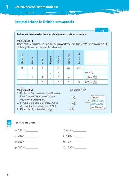 Produktbild: Klett 10-Minuten-Training Mathematik Rechnen mit Dezimalbr&uuml;chen 6. Klasse