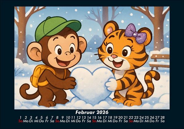 Produktbild: Milo & Tina - Ein Jahr voller Freundschaft 2026 Fotokalender DIN A5