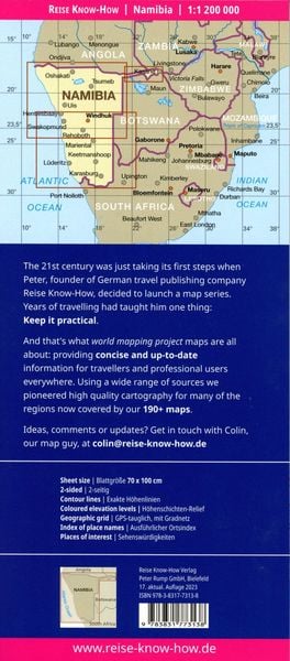 Produktbild: Reise Know-How Landkarte Namibia (1:1.200.000)