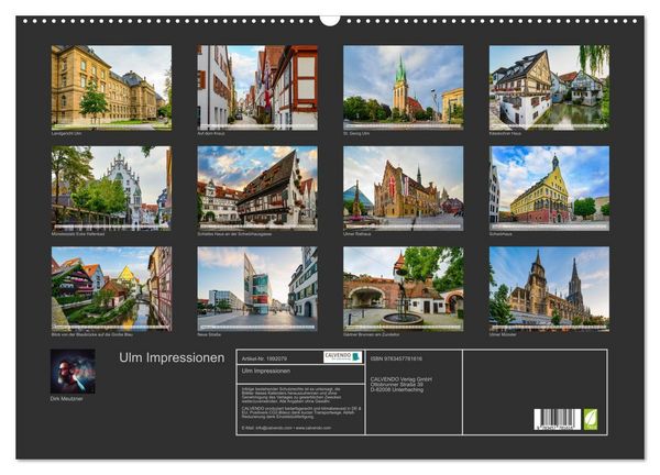 Produktbild: Ulm Impressionen (Wandkalender 2026 DIN A2 quer), CALVENDO Monatskalender