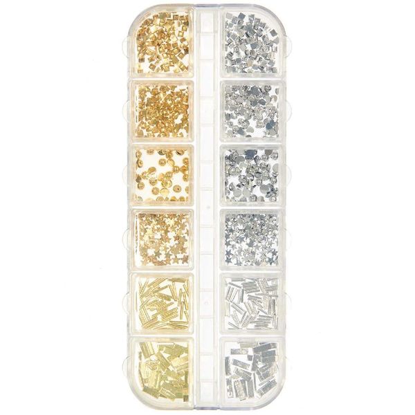 Produktbild: F&uuml;llmaterial Formen Mix, Gold & Silber, 8g