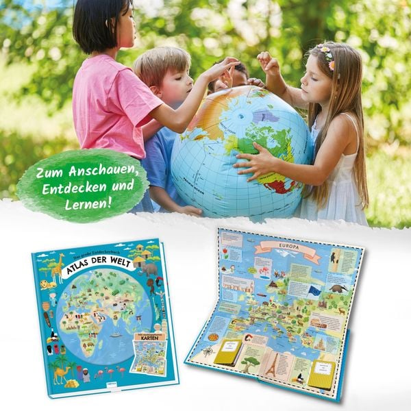 Produktbild: Tr&ouml;tsch Kinderatlas Das gro&szlig;e Entdeckerbuch Atlas der Welt