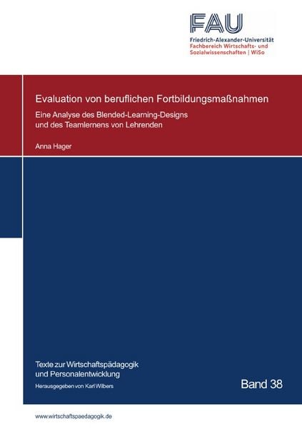 Produktbild: Texte zur Wirtschaftsp&auml;dagogik und Personalentwicklung / Evaluation von beruflichen Fortbildungsma&szlig;nahmen