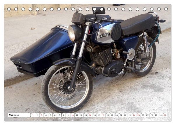 Produktbild: MZ-Gespanne - Ein St&uuml;ck DDR auf Kuba (Tischkalender 2026 DIN A5 quer), CALVENDO Monatskalender