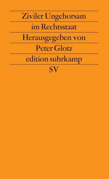 Produktbild: Ziviler Ungehorsam im Rechtsstaat