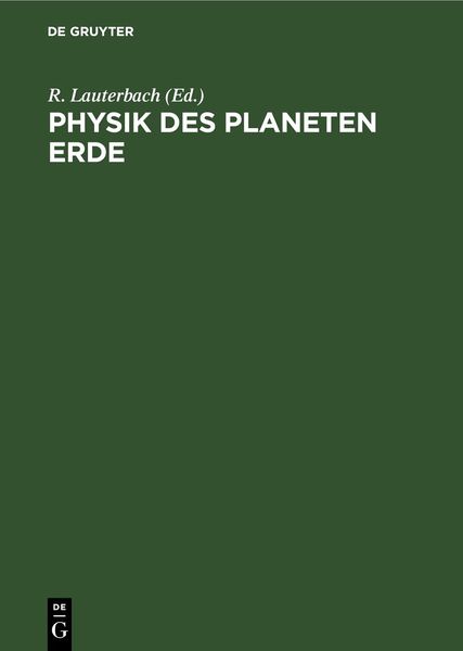 Produktbild: Physik des Planeten Erde