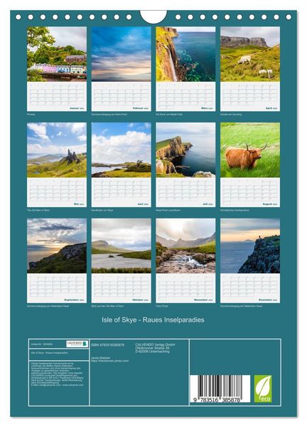 Produktbild: Isle of Skye - Raues Inselparadies (Wandkalender 2026 DIN A4 hoch), CALVENDO Monatskalender
