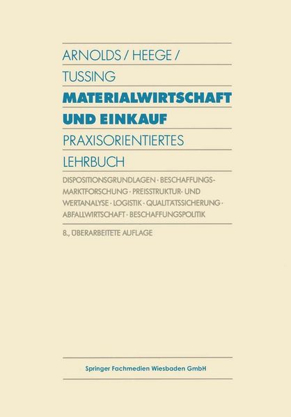 Produktbild: Materialwirtschaft und Einkauf