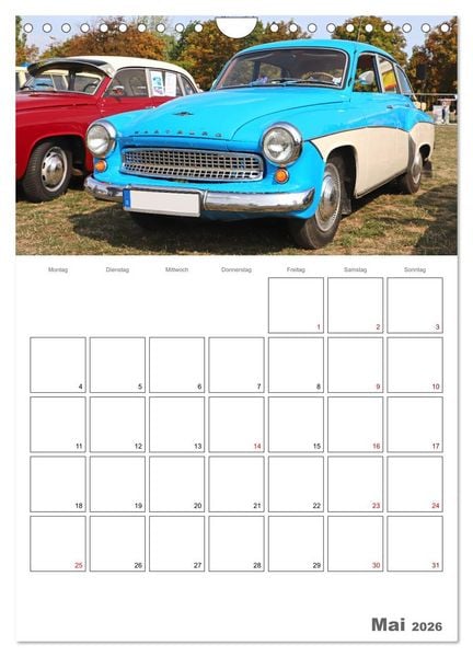 Produktbild: Ost-Oldtimer in Magdeburg (Wandkalender 2026 DIN A4 hoch), CALVENDO Monatskalender