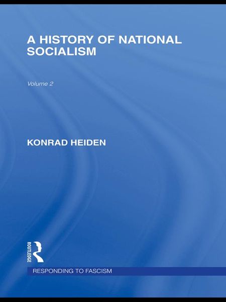 Produktbild: A History of National Socialism (RLE Responding to Fascism)
