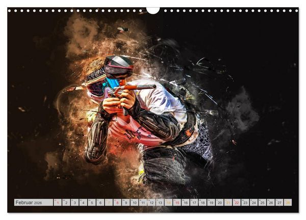 Produktbild: Paintball - extrem cool (Wandkalender 2026 DIN A3 quer), CALVENDO Monatskalender