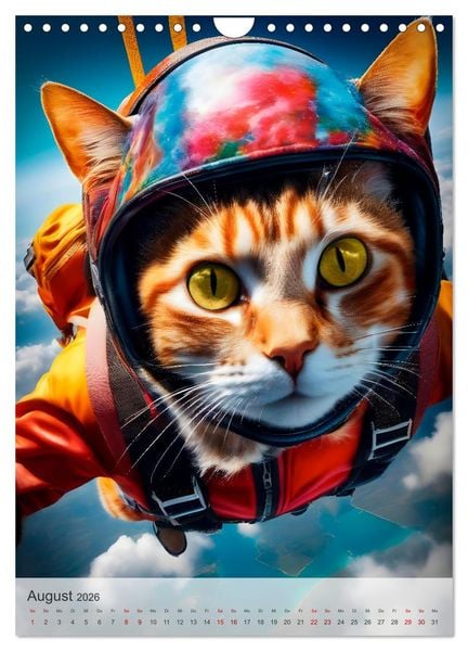 Produktbild: Outdoorsport f&uuml;r Katzen (Wandkalender 2026 DIN A4 hoch), CALVENDO Monatskalender