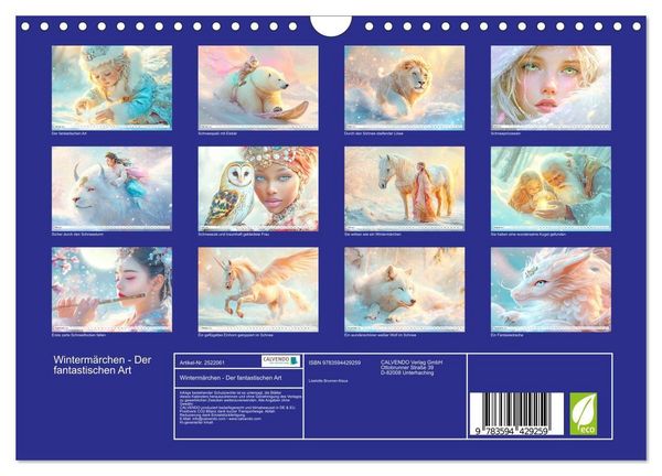 Produktbild: Winterm&auml;rchen - Der fantastischen Art (Wandkalender 2027 DIN A4 quer), CALVENDO Monatskalender