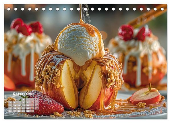 Produktbild: S&uuml;&szlig;e Verf&uuml;hrungen - Exquisite Desserts (Tischkalender 2026 DIN A5 quer), CALVENDO Monatskalender