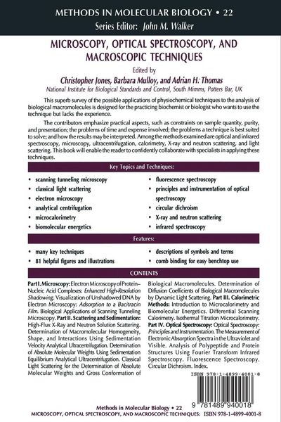 Produktbild: Microscopy, Optical Spectroscopy, and Macroscopic Techniques