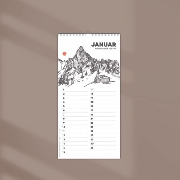 Produktbild: Kleiner Geburtstagskalender "Chiemgauer Alpen", ohne Jahreszahl