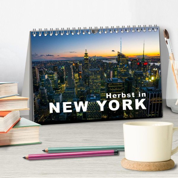 Produktbild: Herbst in New York (Tischkalender 2026 DIN A5 quer), CALVENDO Monatskalender