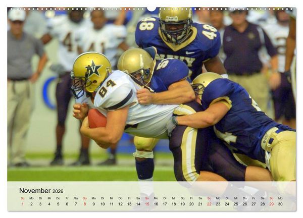 Produktbild: American Football. Nichts f&uuml;r Feiglinge! (hochwertiger Premium Wandkalender 2026 DIN A2 quer), Kunstdruck in Hochglanz
