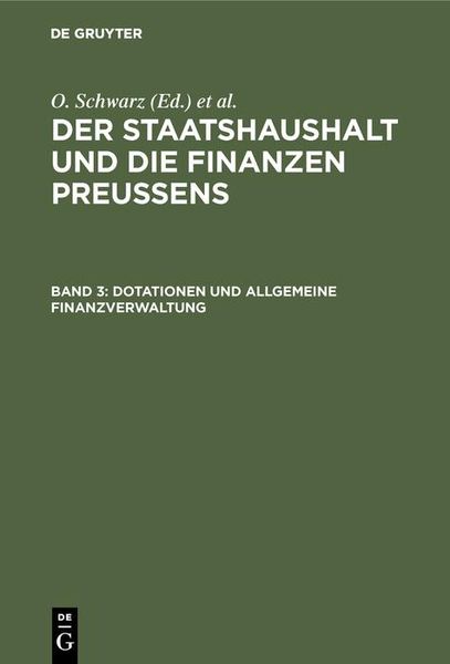 Produktbild: Dotationen und Allgemeine Finanzverwaltung