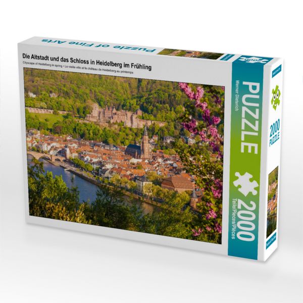 Produktbild: CALVENDO Puzzle Die Altstadt und das Schloss in Heidelberg im Fr&uuml;hling | 2000 Teile Lege-Gr&ouml;&szlig;e 90x67cm Foto-Puzzle f&uuml;r gl&uuml;ckliche Stunden