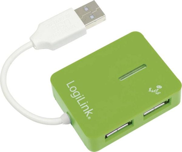 LogiLink UA0138 4 Port USB 2.0-Hub Grün