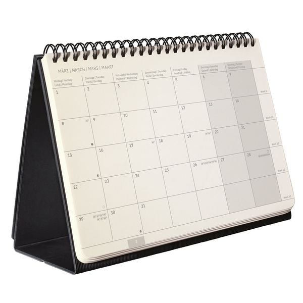 Produktbild: SIGEL C2781 Tischkalender Conceptum 2027, ca. A5 quer, schwarz