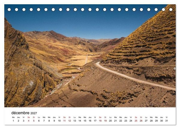 Produktbild: P&eacute;rou Les couleurs de la nature (Calendrier de bureau 2027 DIN A5 vertical), CALVENDO calendrier mensuel