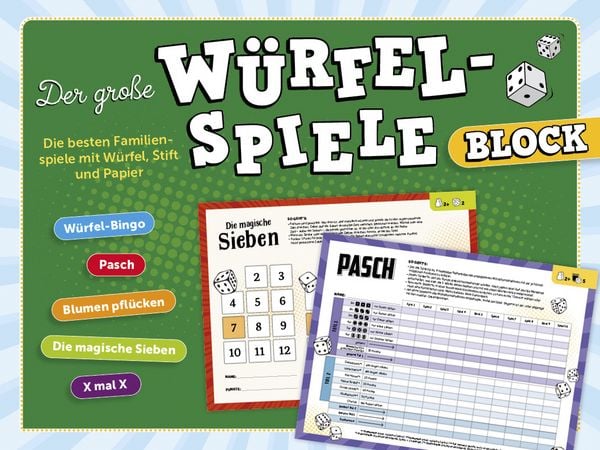 Der große Würfelspiele-Block, Taschenbuch von , Naumann & Göbel, 978-3-625-19448-4