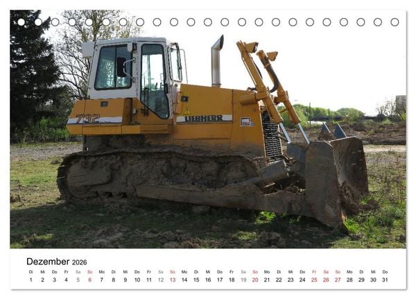 Produktbild: Baumaschinen mit Patina (Tischkalender 2026 DIN A5 quer), CALVENDO Monatskalender