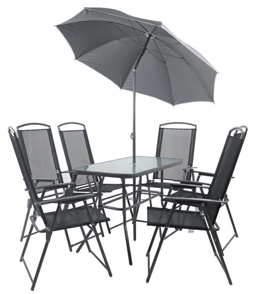 7-tlg Sitzgruppe Gartenmöbel Tisch Stühle Set 110
