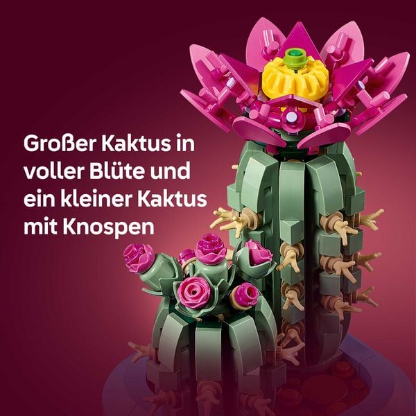 Produktbild: LEGO Botanicals 11509 Bl&uuml;hender Kaktus, Kunstblumen f&uuml;r M&auml;dchen ab 9