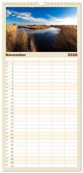 Produktbild: Familienplaner 2026 - Ostfriesland - Tour mit 5 Spalten (Wandkalender, 21 x 45 cm) CALVENDO