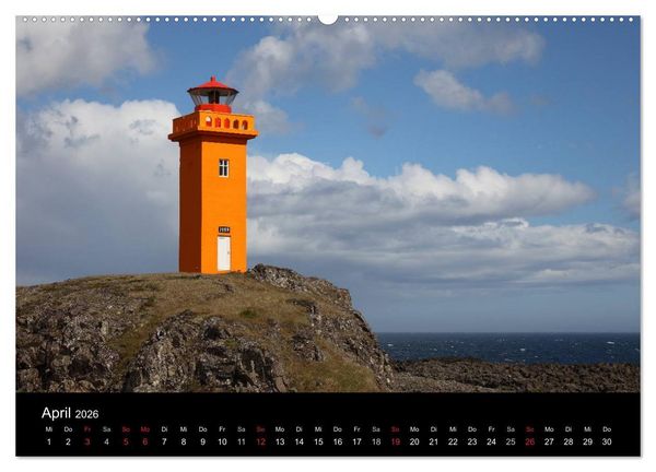 Produktbild: Island - Iceland (hochwertiger Premium Wandkalender 2026 DIN A2 quer), Kunstdruck in Hochglanz