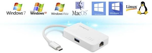 Produktbild: EDIMAX EU-4308 Netzwerkadapter USB-A (USB 3.2 Gen 2)