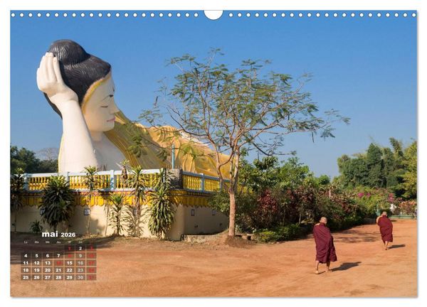 Produktbild: BIRMANIE MYANMAR (Calendrier mural 2026 DIN A3 vertical), CALVENDO calendrier mensuel