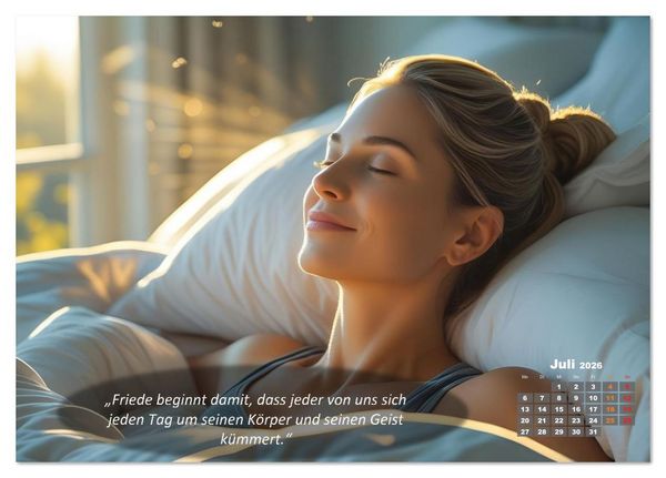 Produktbild: Mit Yoga ins Bett (Tischkalender 2026 DIN A5 quer), CALVENDO Monatskalender